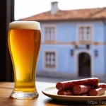 포르투갈 맥주 브랜드 비교 - **Prompt for Super Bock Original:**
    "A perfectly poured, golden pint of Super Bock Original beer...